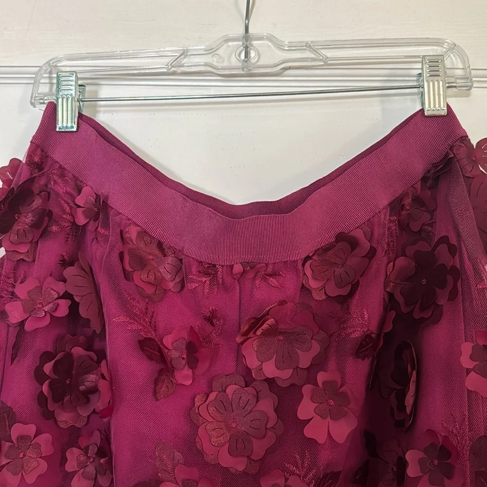 Anthropologie 3D floral maxi skirt - Picture 5 of 9